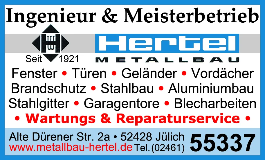 Professionelle Metallbauarbeiten der Metallbau W. Hertel GmbH & Co. KG